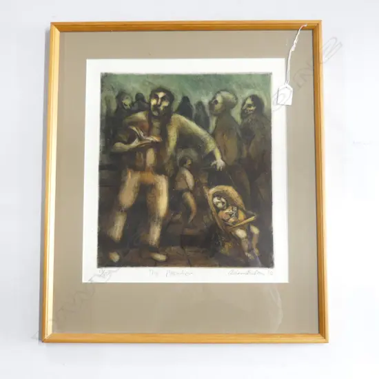 CORINNA BUTTON (b. 1960) 'THE PREACHER' ETCHING 1/10 '90 390x350mm