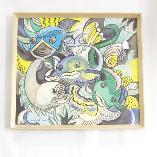 FLORENCE M. LUXFORD, FISH W/C 445x500mm