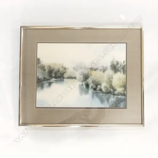 TERRY LEWIS, WAIPA RIVER, WATERCOLOUR, SIGNED 82  455 X 320mm