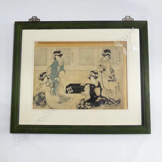 FRAMED JAPANESE PRINT 365x505mm FOXING 