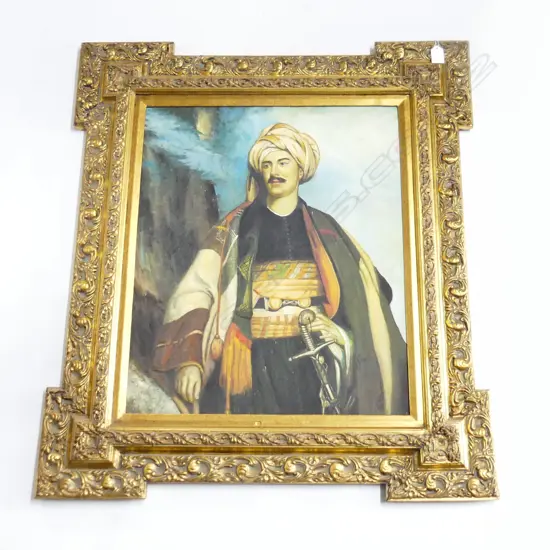 LG PORTRAIT, OTTOMAN GENTLEMAN, OIL ON BOARD SIGNED T. FOX 585x485mm / 870x770mm overall