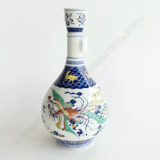 CHINESE VASE WITH DRAGON, PHOENIX & ANIMAL FIGURES H.365mm