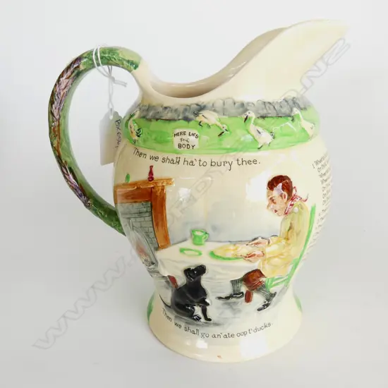 CROWN DEVON MARY-JANE MUSICAL JUG H.200mm