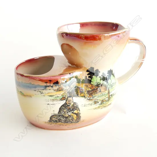 GRIMWADES 'MAORI WARE' SHAVING MUG - MAORI CARVER H.115mm