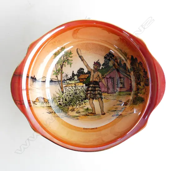 GRIMWADES 'MAORI WARE' LG BOWL - 'DEFIANCE' 205mm dia