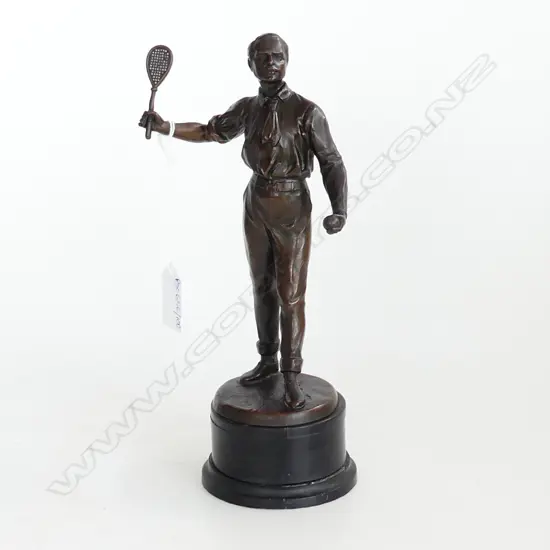 ANTIQUE BRONZE TENNIS PLAYER H.225mm