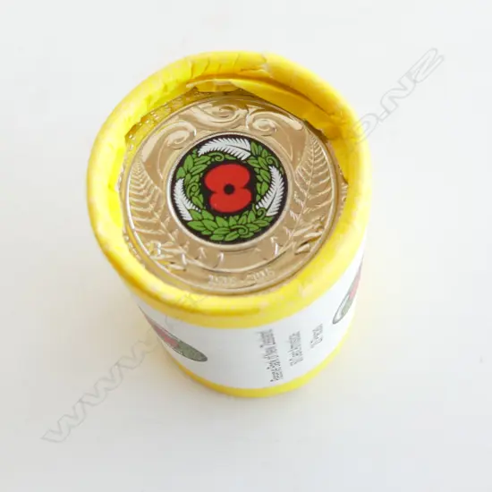 UNC ROLL OF NZ 2018 50CENT ARMISTICE COINS