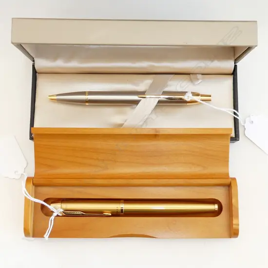 2 CASED PARKER BALL POINT PENS