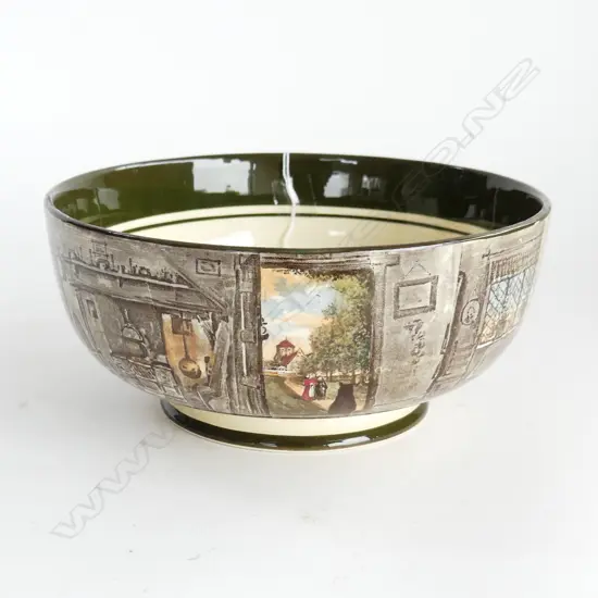 LARGE ROYAL DOULTON,’OPEN DOOR WITH CAT’ BOWL. DIA.23CM 