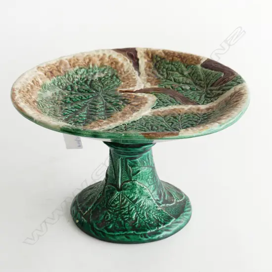 MAJOLICA COMPORT 225mm dia H.140mm