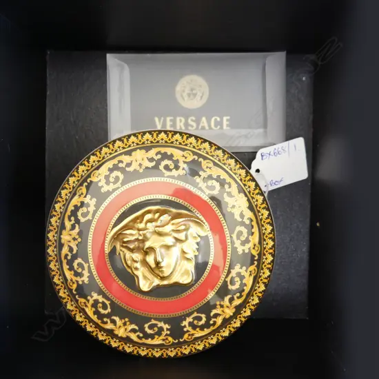 ROSENTHAL VERSACE 'MEDUSA' LIDDED CONTAINER 100mm dia, BOXED w. CERT