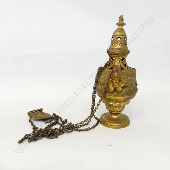 ANTIQUE BRASS CENSOR H.255mm