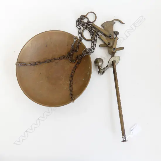 VINTAGE BRASS SCALES - BOWL 240mm dia