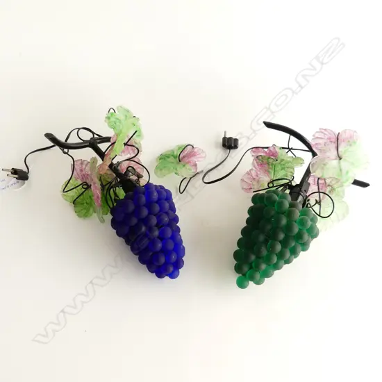 PR VINTAGE GLASS 'GRAPE' LAMPS H.290mm