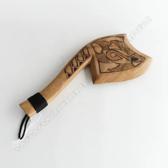 STYLISED WOODEN HATCHET AXE H.445mm