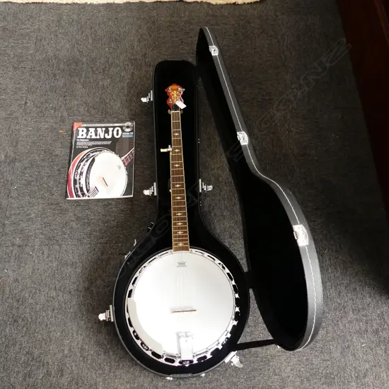 GRETSCH G9400 BROADKASTER DELUXE STRING BANJO, WITH CASE & BOOK 