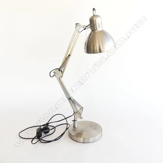 SILVER METAL DESK LAMP H.700mm max