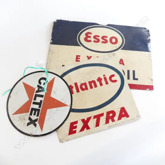 ESSO, ATLANTIC & CALTEX TIN SIGNS 