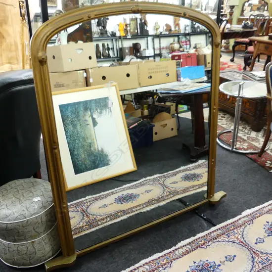 LG ANTIQUE OVERMANTLE MIRROR 1285x1235mm