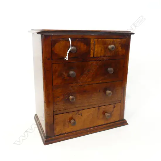 ANTIQUE MAHOGANY APPRENTICE CHEST 255x145x270mm