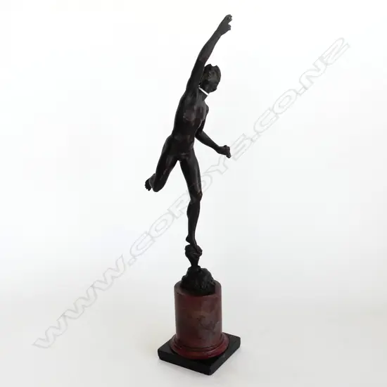 19thC BRONZE SCULPTURE OF MERCURY H.490mm...