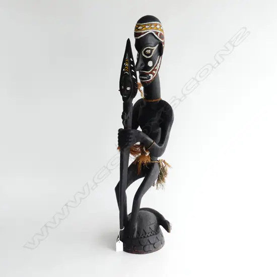 LG WOODEN CARVED PNG WARRIOR H. 800mm