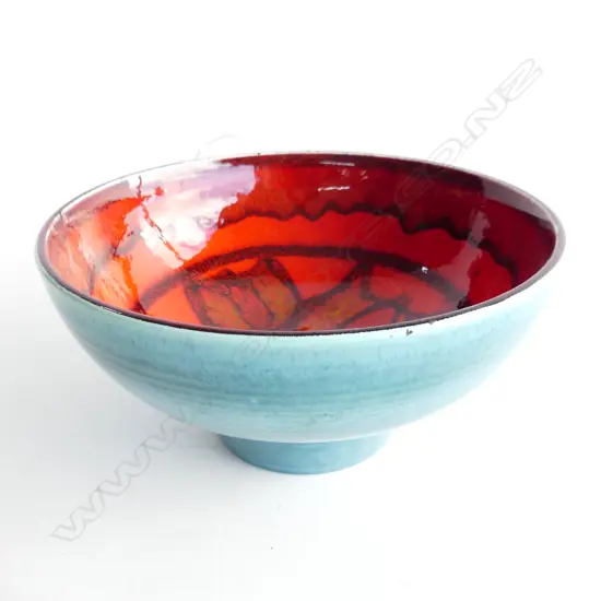 POOLE DELPHIS FOOTED BOWL 180mm dia