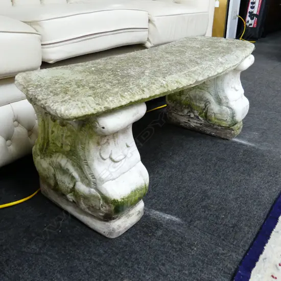 3 PART CONCRETE GARDEN BENCH 1030x350x370mm