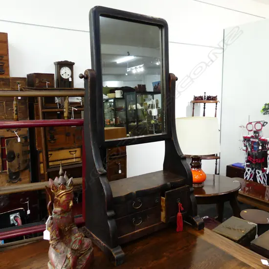 old Japanese WOODEN ‘KYODAI’ EARLY 1900’S VANITY 3 DRAWERS AF H1131MM
