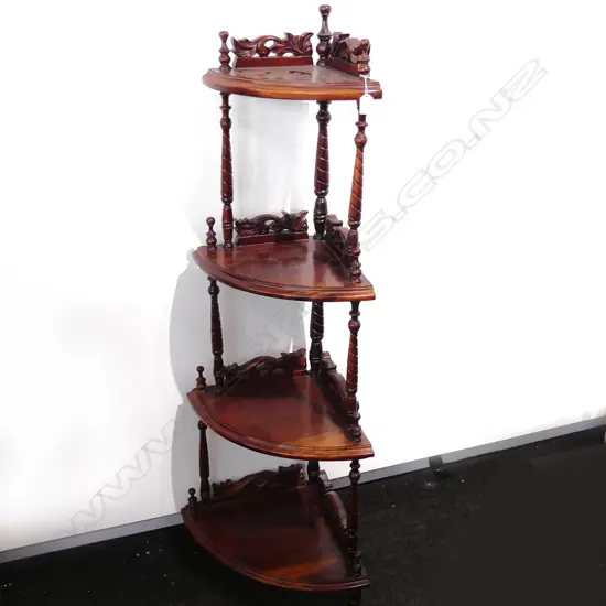 VICTORIAN STYLE 4 TIER CORNER WHAT NOT H.1455mm