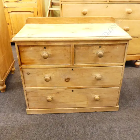 VICTORIAN PINE CHEST OF DRAWERS 885x420x820mm