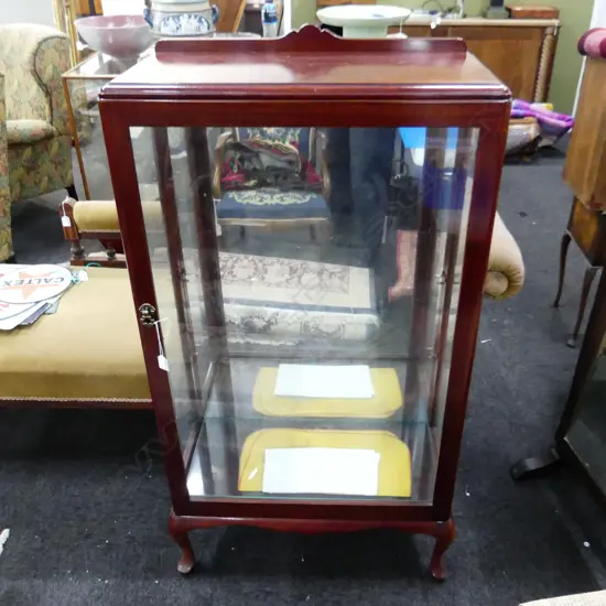 QUEEN ANNE STYLE DISPLAY CABINET 700x330x1280mm