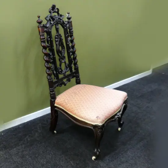 VICTORIAN JACOBEAN STYLE DINING CHAIR
