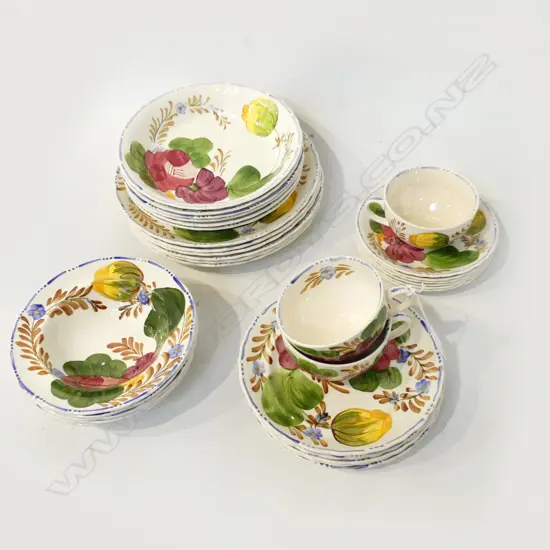 PART BELLE FIORE DINNER SET DINNER , LUNCHEON PLATES ETC.