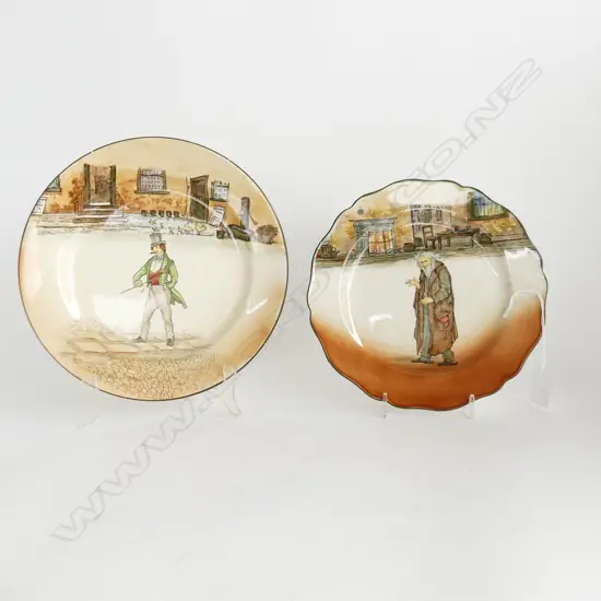 2 DOULTON DICKENS PLATES,DICK SWIVELLER,24CM DIAM,FAGIN 22CM DIAM