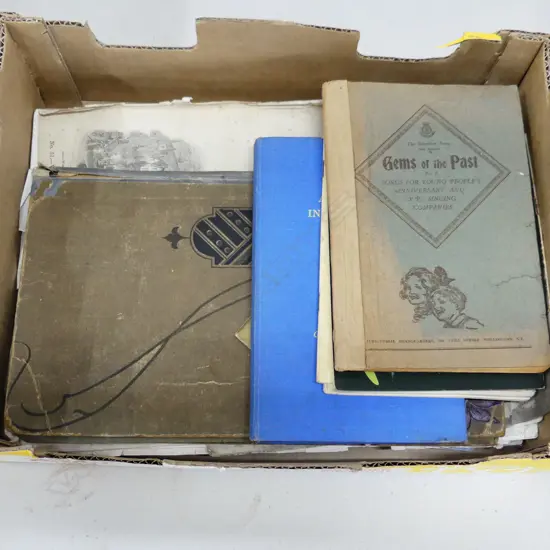 BOX – NZ BOOKLETS, SHIPPING BOOK, POSTCARD ALBUM. COLLECTORS MAGAZINE ETC