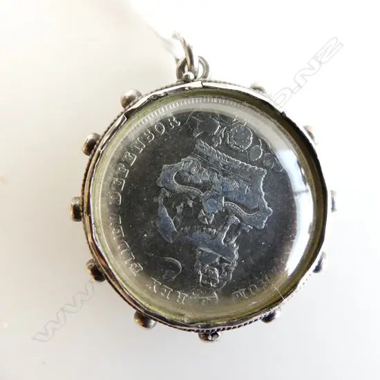 1826 SILVER ENGLISH SHILLING MOUNTED PENDANT