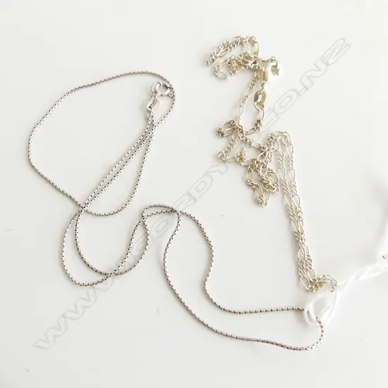 3 STG SILVER CHAINS, 10.85GMS