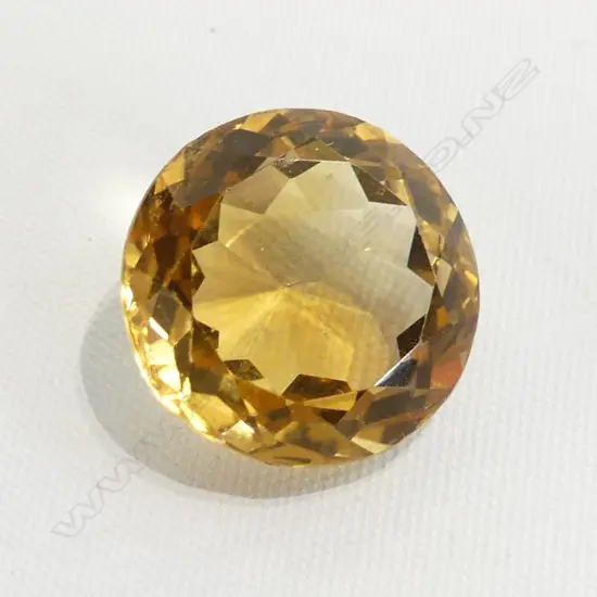 VICTORIAN YELLOW CITRINE (FROM 1902 9CT GOLD BROOCH)