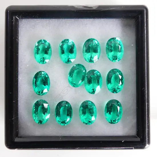 12x BIRON EMERALDS 7X5 OVAL = 9.40CT
