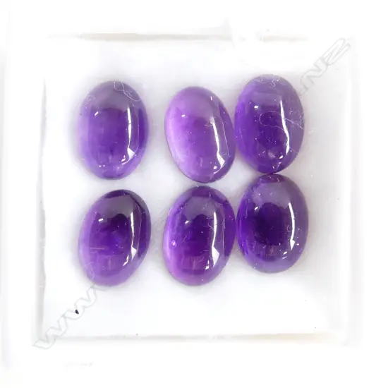 6x  AMETHYST CAB STONES 14X10 =31.45CT