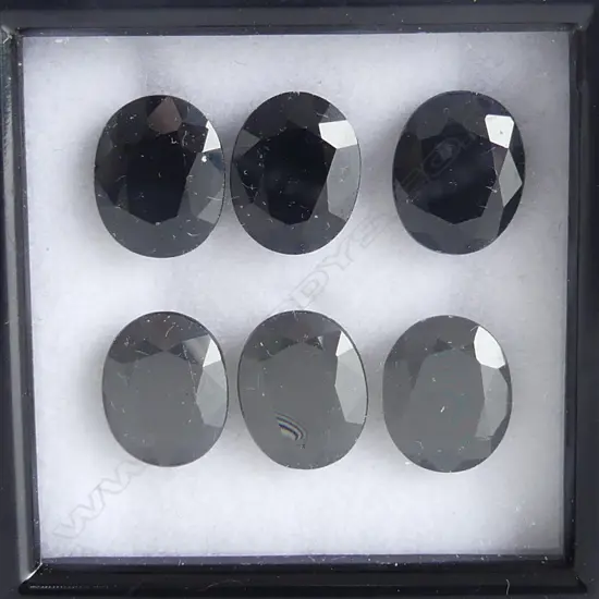 6x BLACK SAPPHIRE OVAL 10X8 =21.45CT