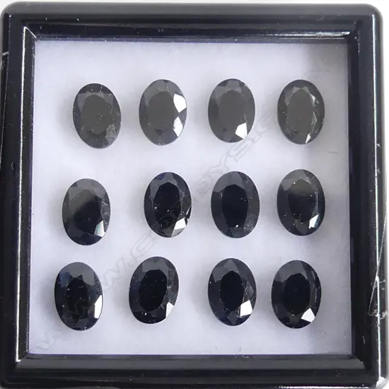 12x BLACK SAPPHIRE OVAL 7X5 =13.65CT