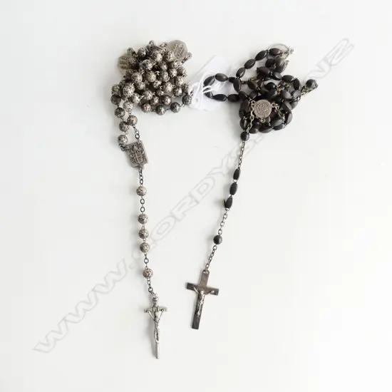 2 VINTAGE ROSARY BEADS 