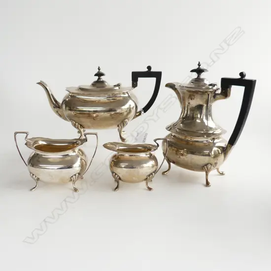 STERLING SILVER FOUR PIECE TEA SET SHEFFIELD 1905 1495gm 