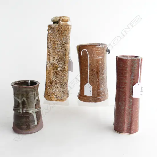 FOUR JAPANESE? POTTERY VASES
