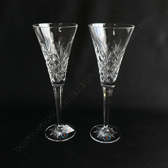 PR WATERFORD CRYSTAL CORALEE CHAMPAGNE FLUTES, H. 260mm - NEW IN BOX