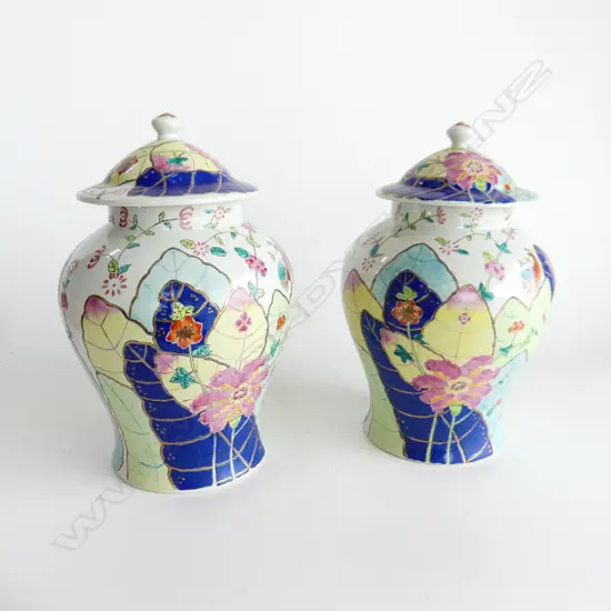 PR LIDDED ORIENTAL GINGER JARS H.300mm