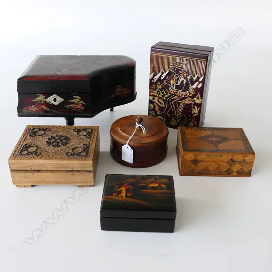 6 ASSORTED WOODEN BOXES