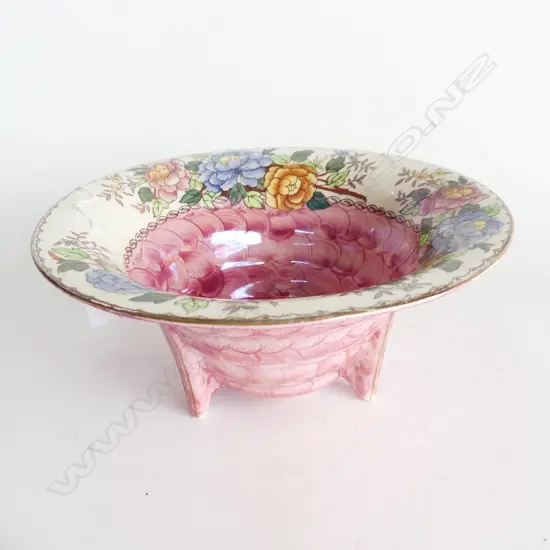 LG MALING PEONY ROSE THUMBPRINT BOWL, DIA. 230mm
